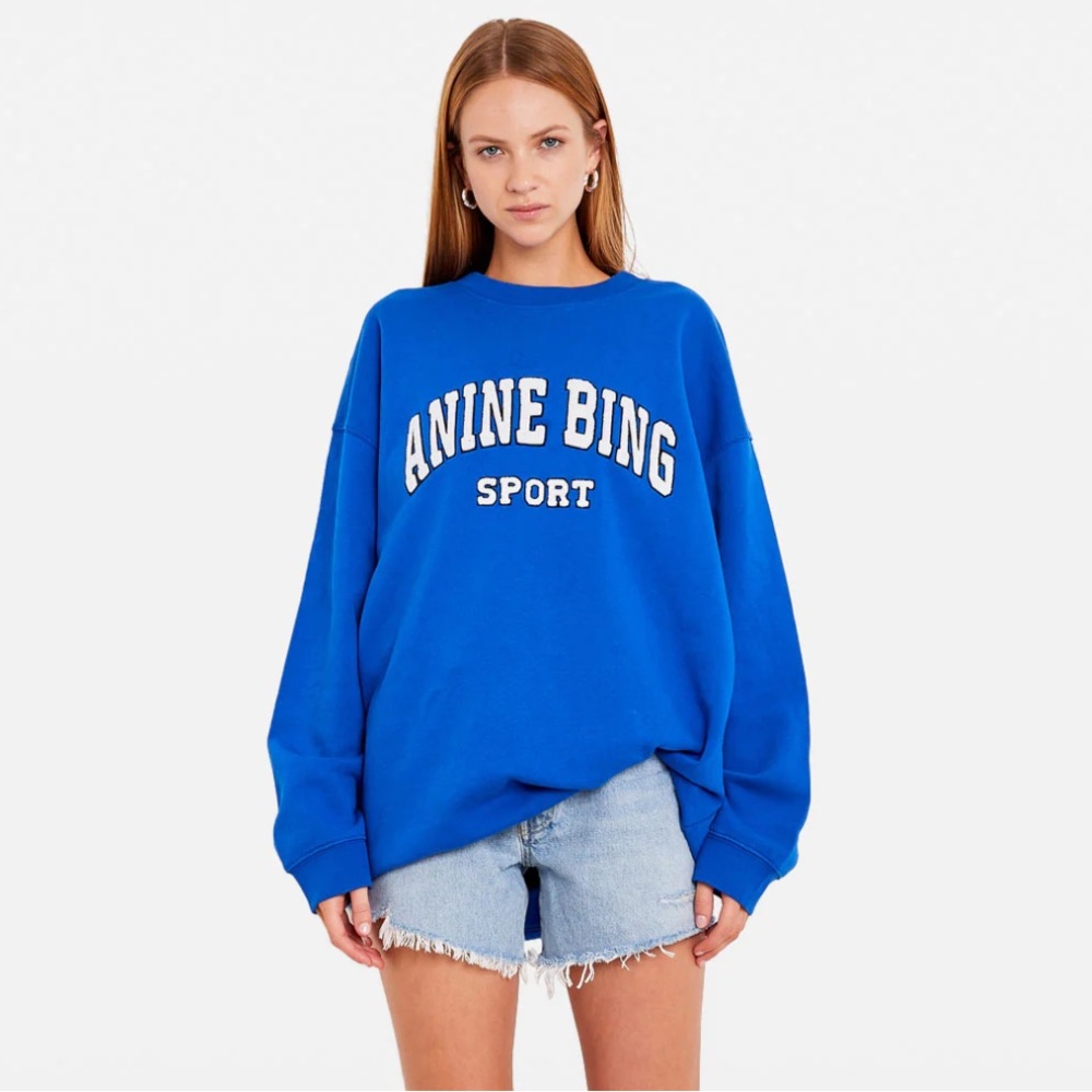 Anine Bing Tyler Sweatshirt in Electric Blue